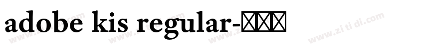 adobe kis regular字体转换